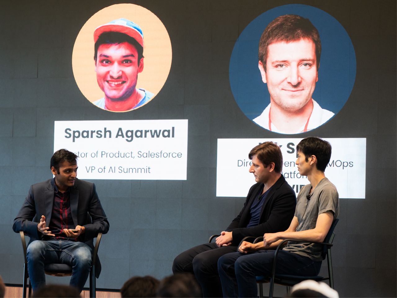 Sparsh Agarwal moderating the 2024 Berkeley Haas AI Summit infrastructure panel